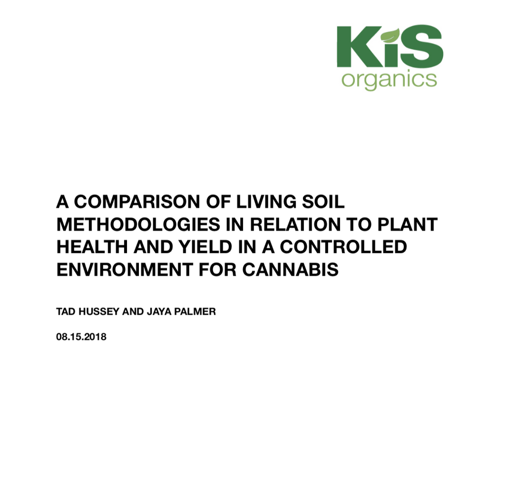 A COMPARISON OF LIVING SOIL METHODOLOGIES IN RELATION TO PLANT HEALTH AND YIELD IN A CONTROLLED ENVIRONMENT FOR CANNABIS
