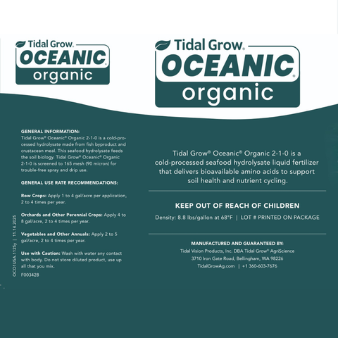 Pacific Gro (Tidal Grow®) Oceanic Hydrolysate 2-1-0.3 with Crab
