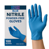 Common Culture Blue Nitrile Powder-Free 4 mil Gloves | X-Large (100/Box)