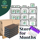 OrganiPlug Seed & Cutting Plugs - Pre-Filled Tray w/ 50 Tall Plugs - Single, Case, and Pallet