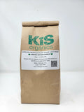 Kraft paper bag of African Nightcrawler worm castings, KiS Organics limited edition half gallon bundle.
