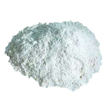 Pile of fine white agricultural lime powder