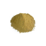 Pile of tan feather meal fertilizer