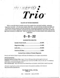 Label for Trio sulfate of potash magnesia 0-0-22 with guaranteed analysis and application rates