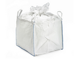 White bulk tote bag used for cubic yard soil orders.