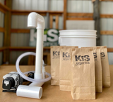 Microbulator 5-brew kit bundle with air pump, PVC stand, bucket and five compost tea packets