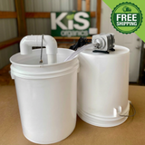 5 gallon Mini-Microbulator with white bucket, PVC air lift and air pump free shipping