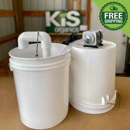 5 gallon Mini-Microbulator with white bucket, PVC air lift and air pump free shipping