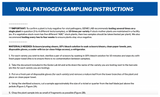 Viral pathogen sampling instructions sheet for the 3R Testing plant test kit