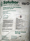Pile of white Solubor boron powder